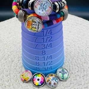 Button Pendant Bracelet Bundle Set